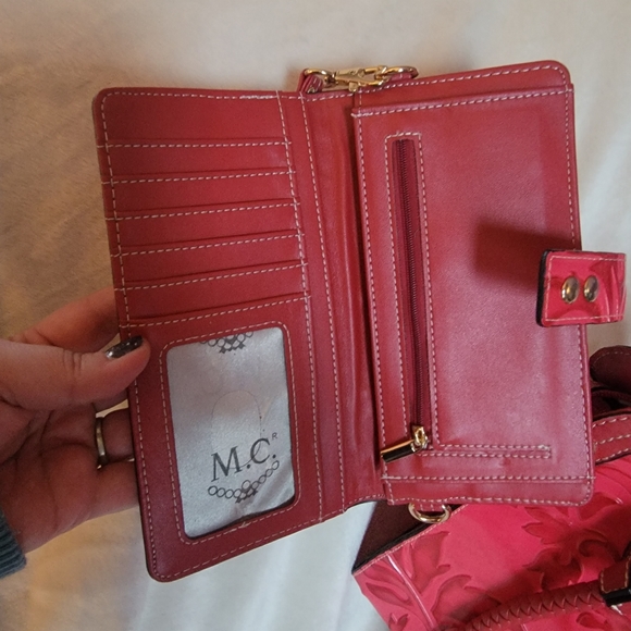 MC Red Purse with matching wallet wristlet - Picture 5 of 6